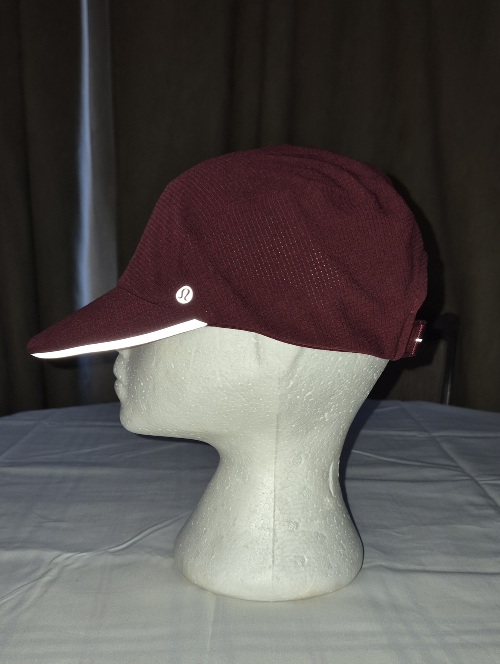 Lululemon Fast And Free Running Burgundy Hat Adjustable WovenAir Size L / XL